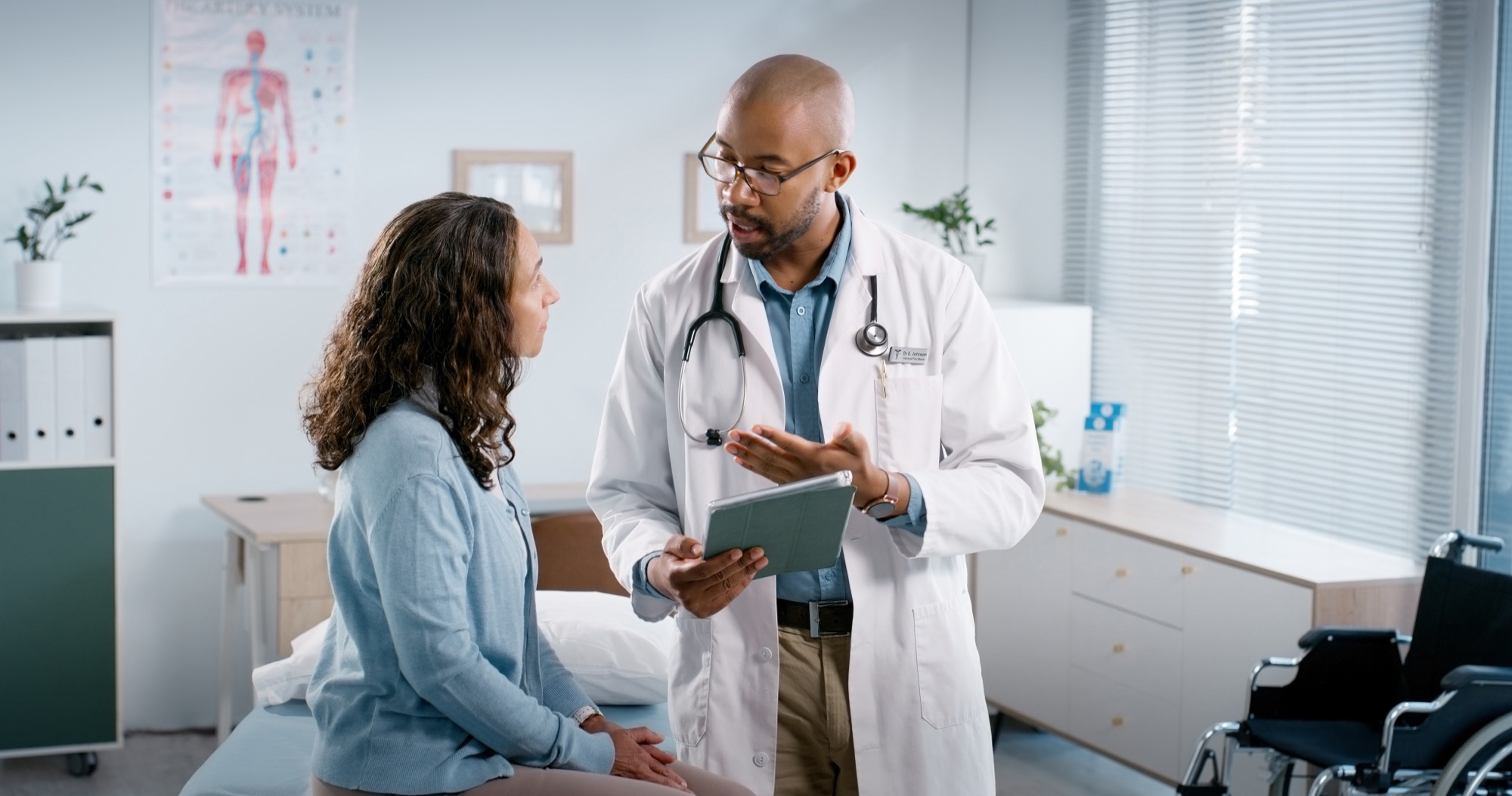 Doctor talking with a patient